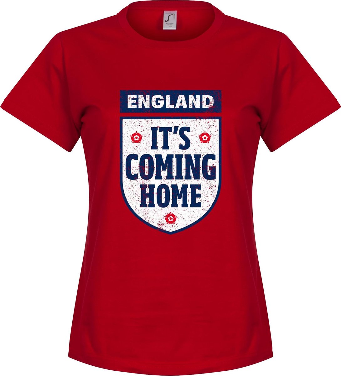 It's Coming Home England Dames T-Shirt - Rood - S