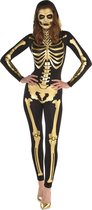 Amscan Kostuum Skelet Zwart/goud Dames Maat L
