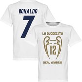 Real Madrid La Duodecima Ronaldo T-Shirt  - L