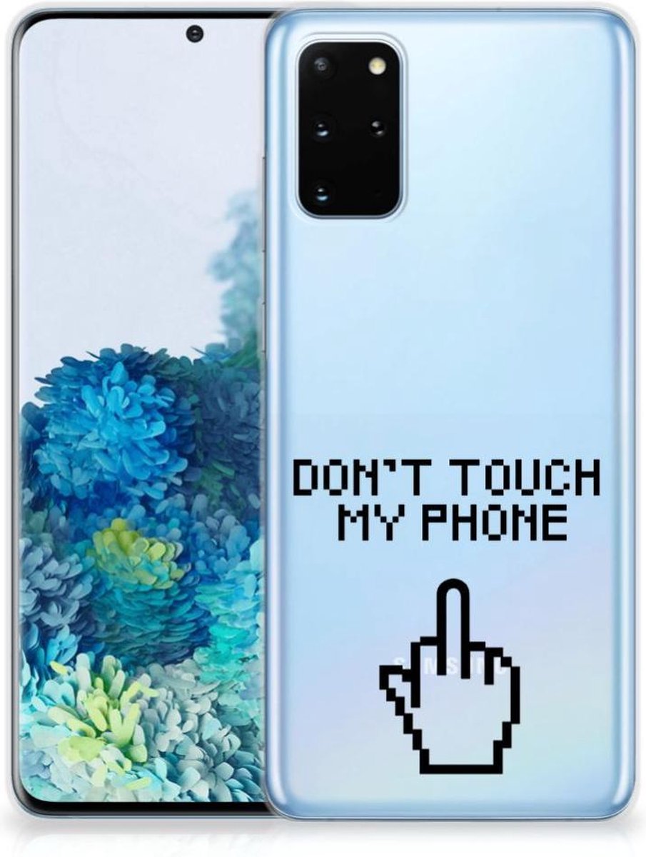 TPU Hoesje voor Samsung Galaxy S20 Plus Silicone-hoesje Finger Don't Touch My Phone