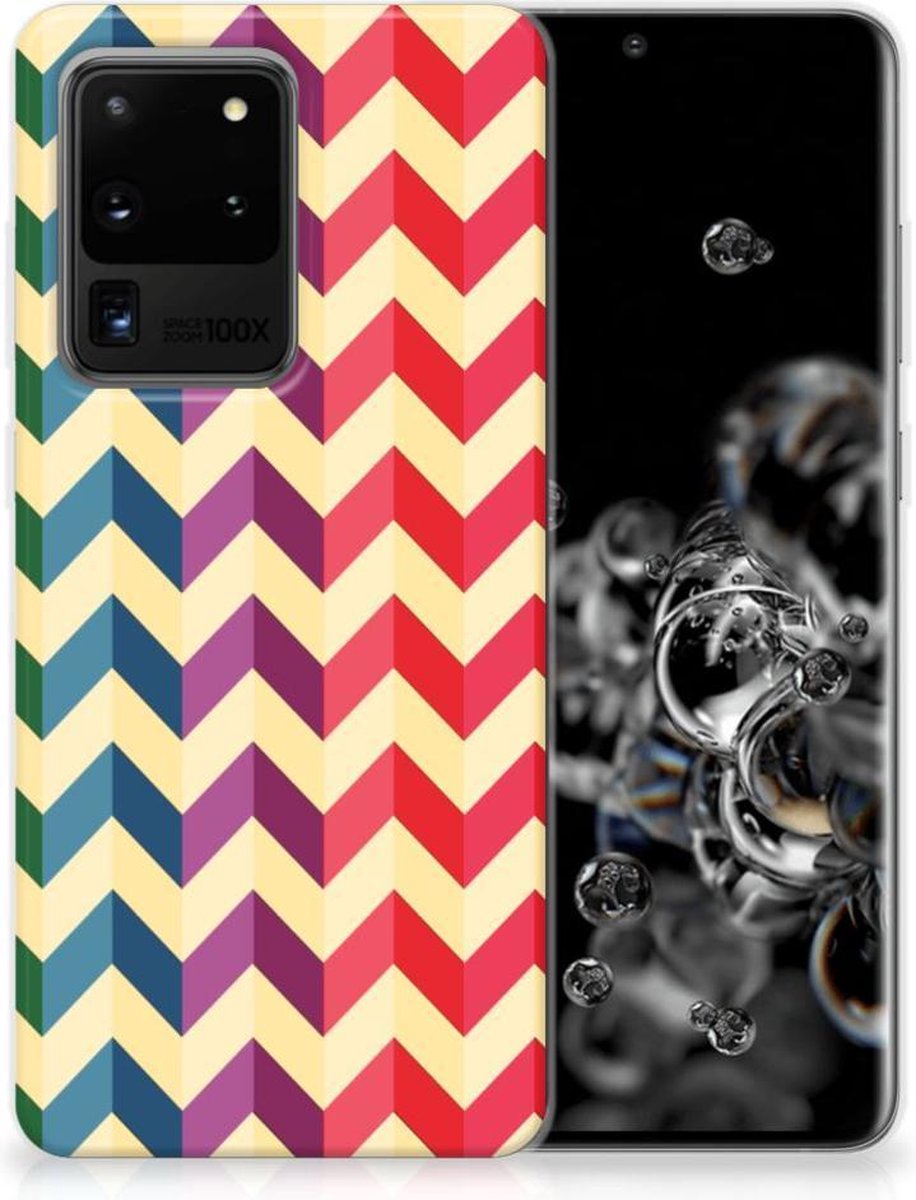 Samsung Galaxy S20 Ultra TPU bumper Zigzag Multi Color