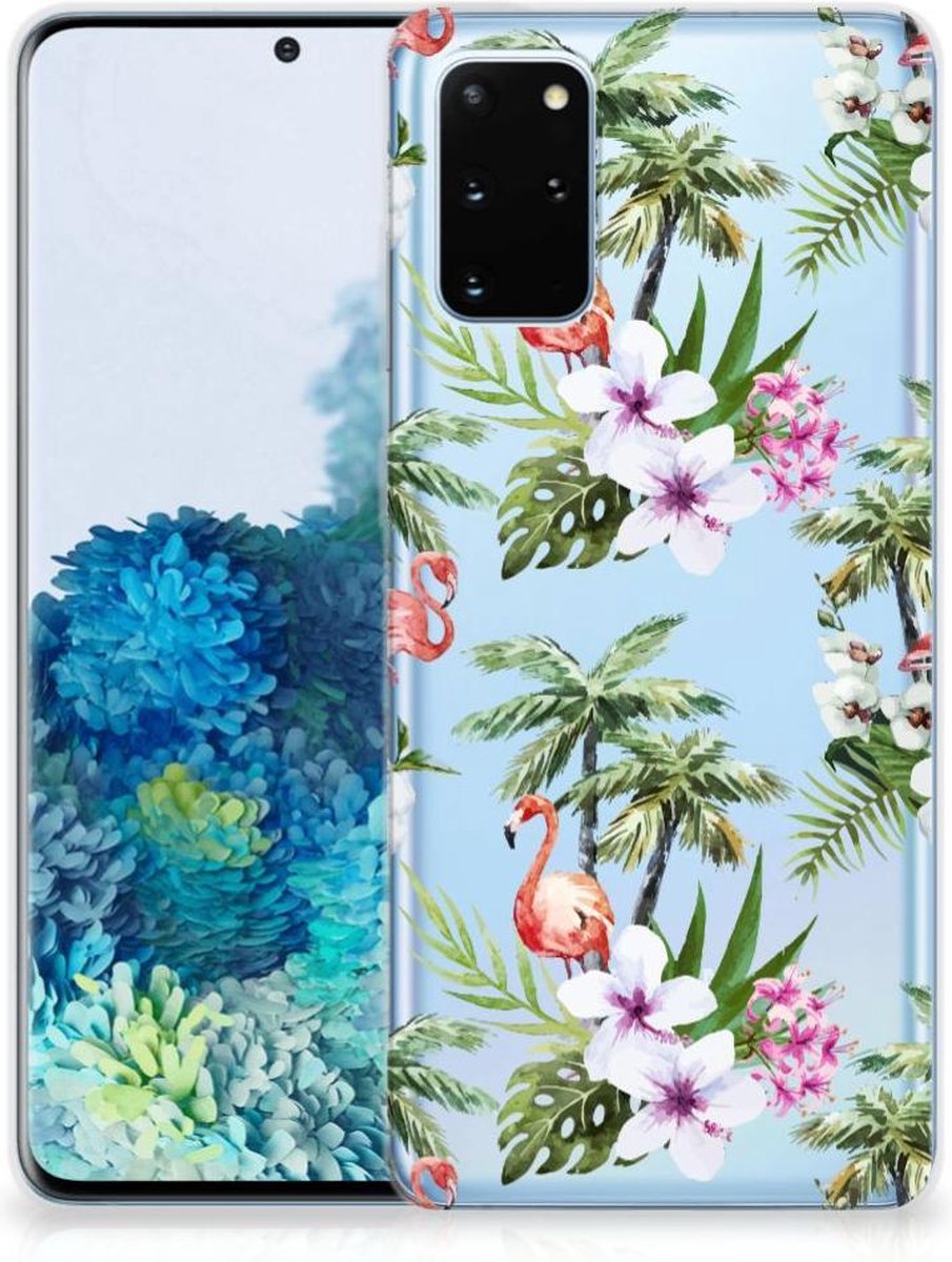 Samsung Galaxy S20 Plus TPU Hoesje Flamingo Palms