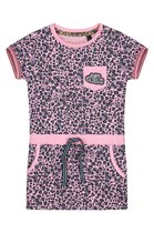 Quapi baby meisjes korte mouwen jurk Balou Light Pink Leopard