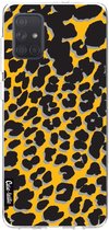Casetastic Samsung Galaxy A71 (2020) Hoesje - Softcover Hoesje met Design - Leopard Print Yellow Print