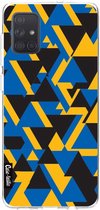 Casetastic Samsung Galaxy A71 (2020) Hoesje - Softcover Hoesje met Design - Mixed Triangles Print