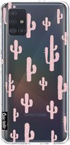 Casetastic Samsung Galaxy A51 (2020) Hoesje - Softcover Hoesje met Design - American Cactus Pink Print