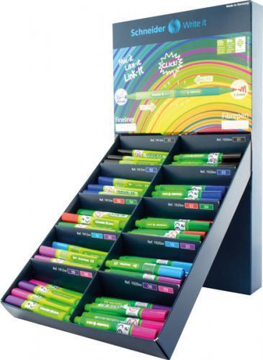 fineliner en viltstift display Link-It