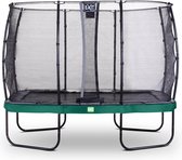 EXIT Elegant Premium trampoline rechthoek 214x366cm met Deluxe veiligheidsnet - groen