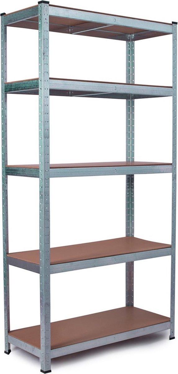 Opbergrek - gegalvaniseerd metaal - 5 schappen - 90x40x180 cm