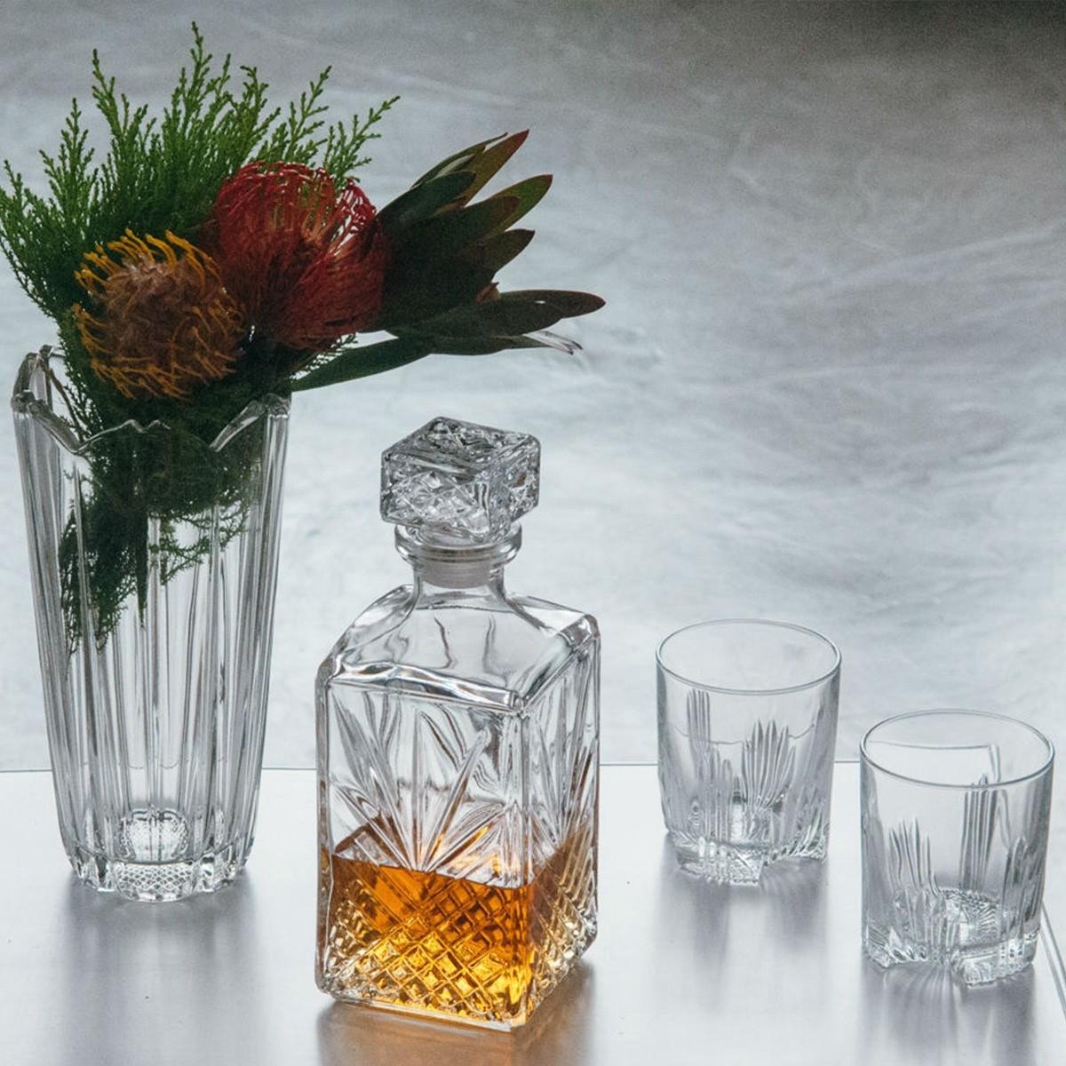 Glazen whisky/water karaf van 1 liter - Kristalglas look whiskey fles - Karaffen - voor sterke drank — cadeau in Koken & Dineren - foto 4