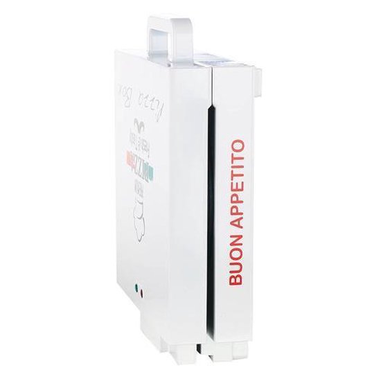 Emerio Pizzaofen, Platte aus feuerfestem Stein, backt Pizza in kurzer Zeit (auch für TK Pizza), 31.5 cm Durchmesser, 1200 Watt, Timer, BPA frei, Pizzaheber aus Edelstahl, PM-129032.2, Schwarz