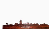 Skyline Vlieland Palissander hout - 100 cm - Woondecoratie design - Wanddecoratie met LED verlichting