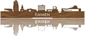 Standing Skyline Emmen Notenhout - 40 cm - Woondecoratie design - Decoratie om neer te zetten - WoodWideCities