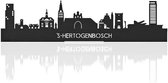 Standing Skyline 's-Hertogenbosch Zwart hout - 60 cm - Woondecoratie design - Decoratie om neer te zetten en om op te hangen - Meer steden beschikbaar - Cadeau voor hem - Cadeau voor haar - Jubileum - Verjaardag - Housewarming - Interieur -