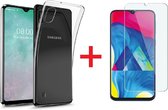 Ntech Samsung Galaxy A10 Hoesje Transparant TPU + Glazen Screenprotector