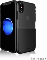 Xundd iPhone X / Xs Luxe Half Transparant Clear PC + Plating Hard Hoesje Zwart