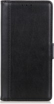 Shop4 - Geschikt voor Samsung Galaxy A71 Hoesje - Wallet Case Grain Zwart