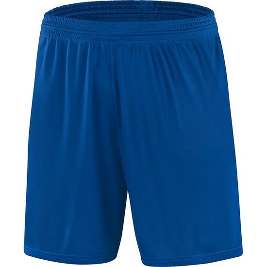 Short de sport bleu pour homme avec ceinture élastique.