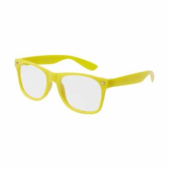 Freaky Glasses® - nerdbril - bril zonder sterkte - retrobril - nepbril - geel - Freaky Glasses