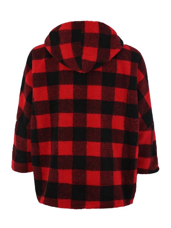 Veste oversize à carreaux Sherpa pour femme Taille XXL
