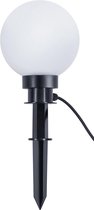 LED Priklamp met Stekker - Trion Balino - E27 Fitting - Mat Zwart - Kunststof - Ø200 - BSE