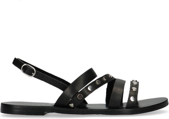 Sacha - Dames - Zwarte sandalen met studs - Maat 40 | bol.com