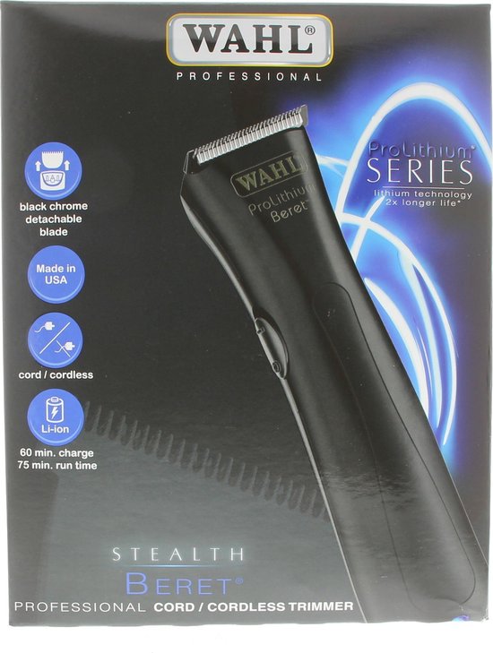 wahl beret prolithium trimmer black stealth
