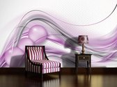 Purple Silver Pattern Photo Wallcovering