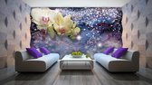 Sparkle Flowers Orchids Photo Wallcovering