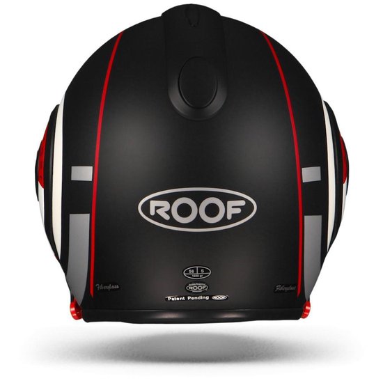 ROOF Boxer V8 Target Mat Wit Zwart Rood Systeemhelm