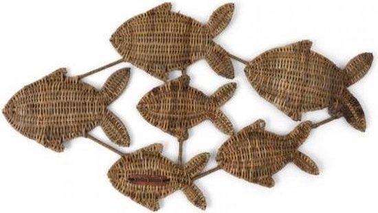 Rivièra Rustic Happy Fish Wall Decoration | bol.com