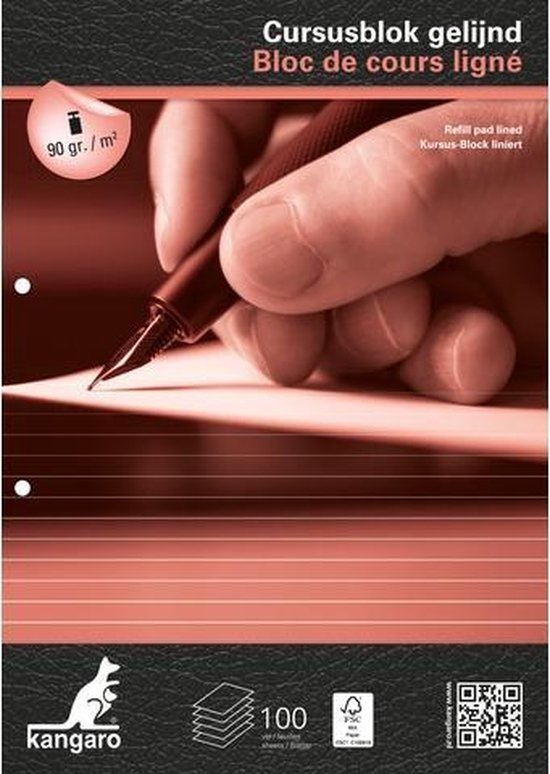 Bloc de cours Kangaro A4 line 8mm