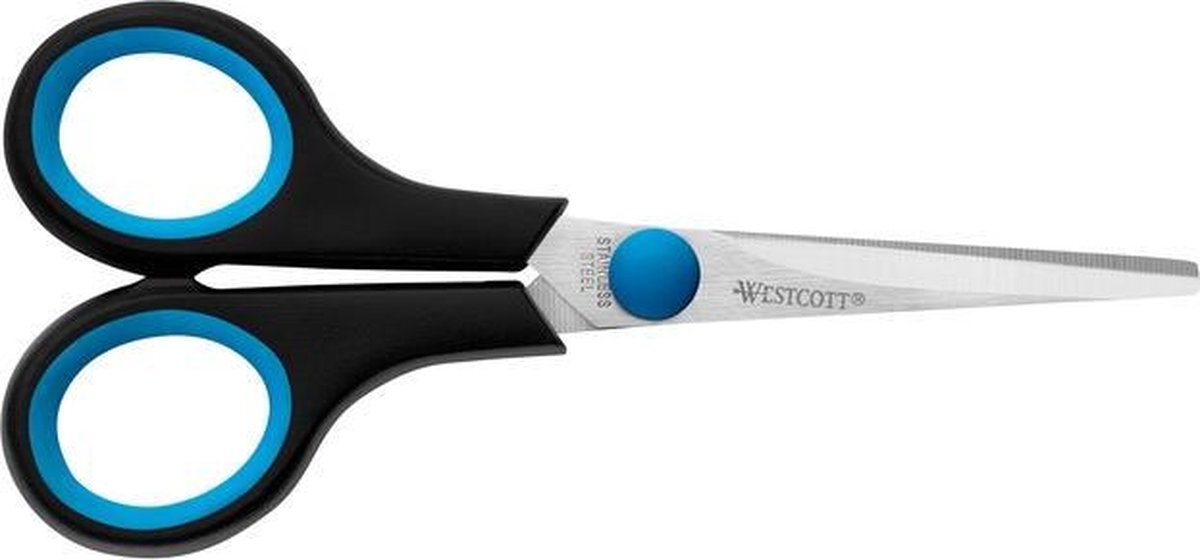 Schaar Westcott Easy Grip 14cm RVS, soft grip, linkshandig - Westcott