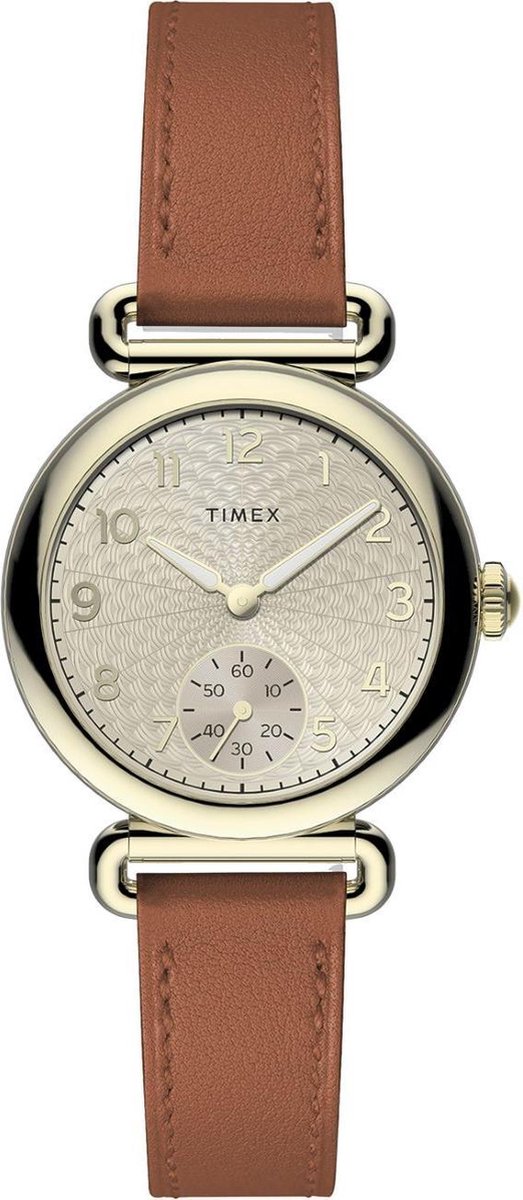 Timex Model 23 TW2T88000 Horloge - Leer - Bruin - Ø 32 mm