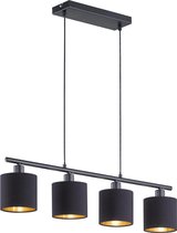 LED Hanglamp - Trion Torry - E14 Fitting - Rechthoek - Mat Zwart - Aluminium - BES LED