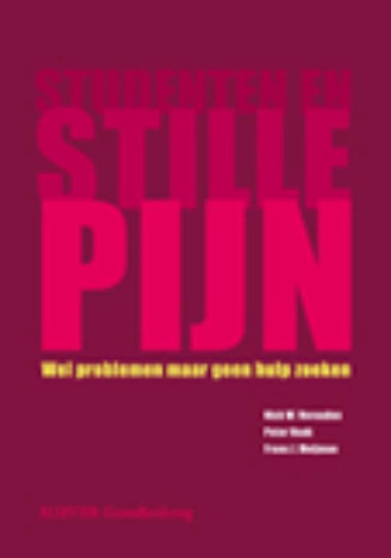 Cover van het boek 'Studenten en stille pijn'