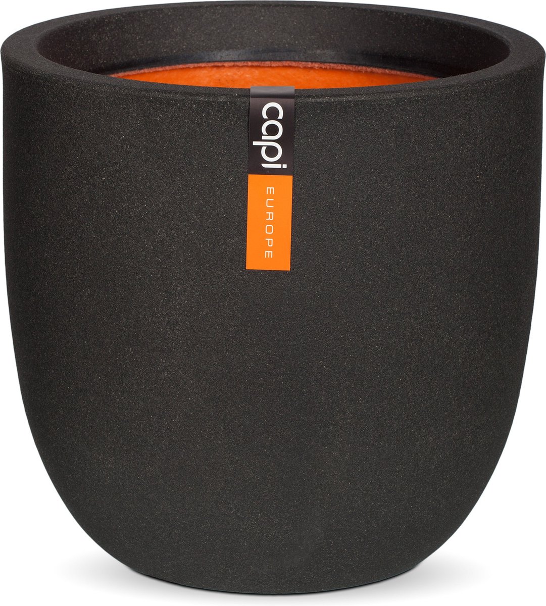 Capi Europe - Bloempot bol Smooth NL - 54x52 - Zwart - Opening Ø46 - Bloempot voor binnen en buiten - Levenslang garantie - Breukbestendig - 100% Recyclebaar - CO2 Neutraal geproduceerd - KBL935