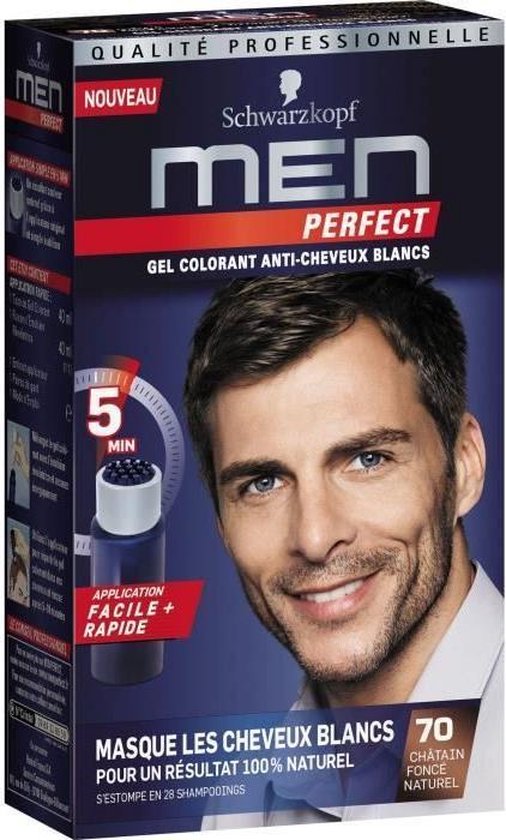 Perfect witte haarverf voor mannen - Natuurlijk donkerbruin 70 | bol.com