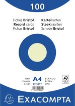 10x Pak 100 steekkaarten in folie - bristol effen niet geperforeerd - 210x297mm, Groen