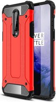 OnePlus 8 Hoesje Shock Proof Hybride Back Cover Rood