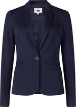 WE Fashion Dames tricot getailleerde stretch blazer