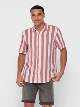 Onscarter Ss Striped Viscose Shirt 22016179 Mauveglow