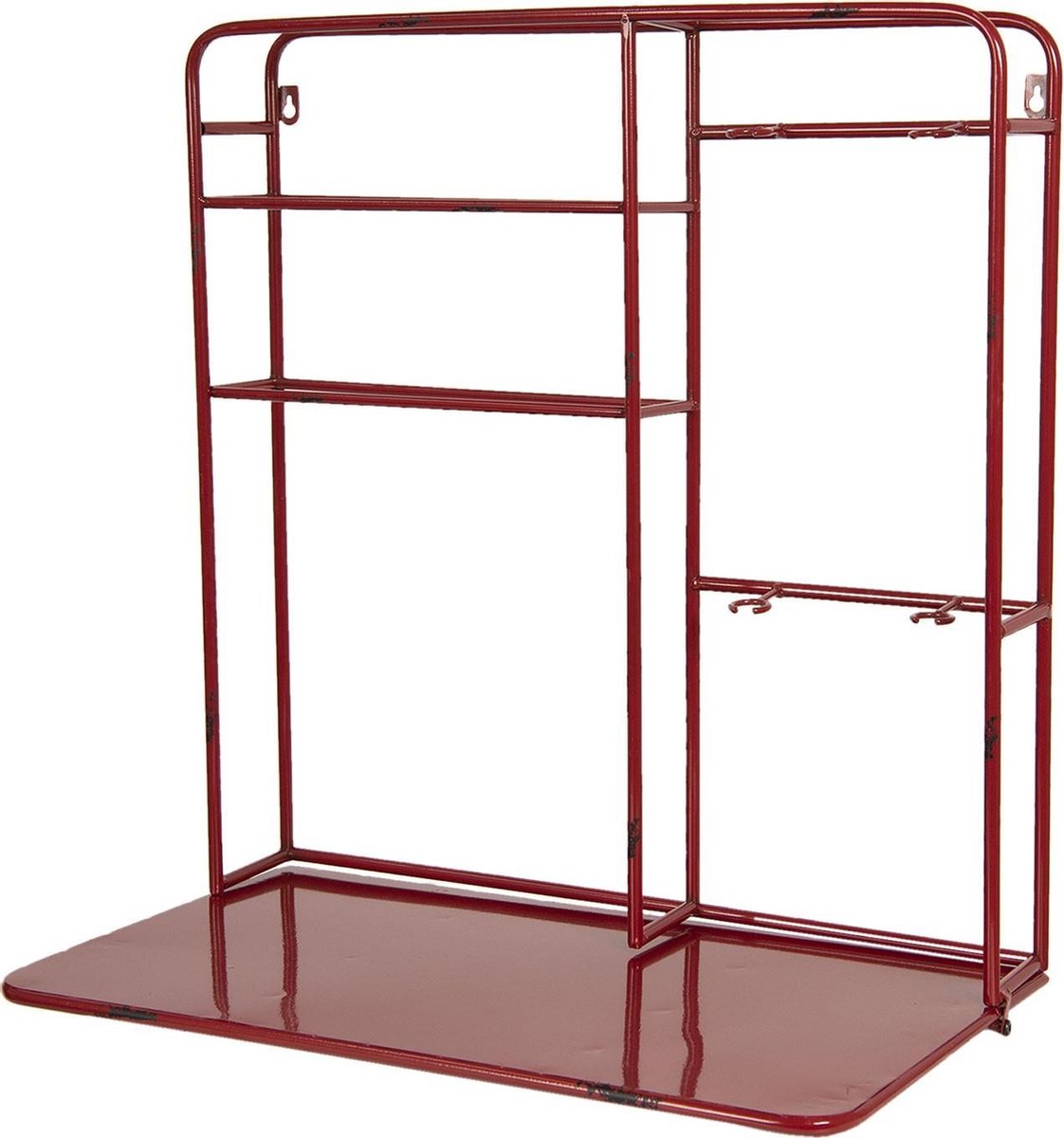 Wandrek 59x33x63 cm Rood IJzer