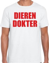 Dieren dokter verkleed t-shirt wit voor heren S