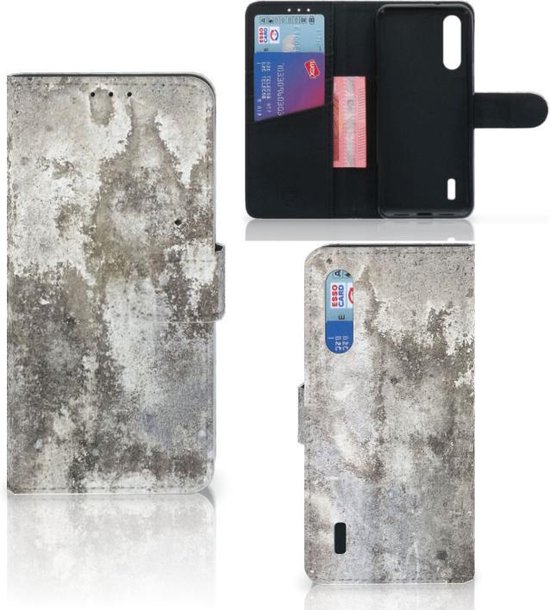 Case Cover pour Xiaomi Mi 9 Lite Portefeuille Béton | bol.