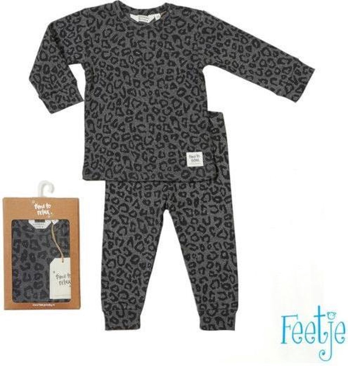 Feetje Premium Sleepwear pyjama Panther Paul grijs melange|MT. 62 | bol.com