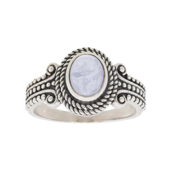 My Unique Style zilveren ring met maansteen edelsteen ring Indira - 925  zilver - maat... | bol.com