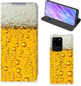 Geschikt voor Samsung Galaxy S20 Ultra Flip Style Cover Bier