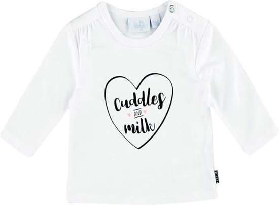 Feetje Shirtje l/m Cuddles Milk|MT. 50|Wit