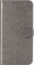 Mandala Booktype Motorola One Hyper hoesje - Grijs